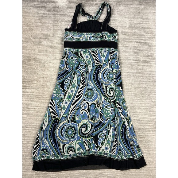 Mix It Dress Womens 14 Multicolor Sleeveless Maxi Lined Nylon Beaded‎ NWT - Picture 7 of 13